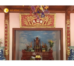 Hoành phi câu đối bằng đồng vàng 1m97