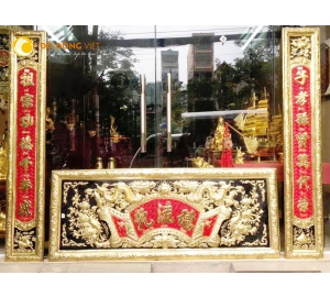 Bộ Hoành Phi Câu Đối Cho Ban Thờ 1m76, 1m97, 2m17