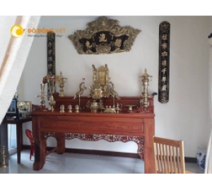 Hoành phi câu đối đồng vàng 1m76