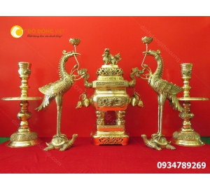 Lư ( Đỉnh ) đồng Dapha Đại Phát, Đỉnh Vuông trái đào cao 70cm