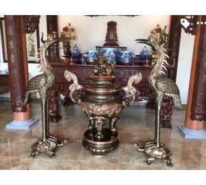 Lư Đồng Tai Mây Thờ Cúng Đình Chùa , Nhà Thờ Họ