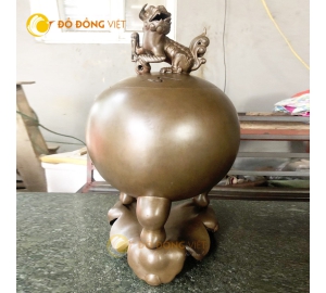 Lư hương đồng tròn