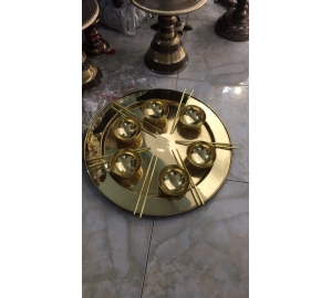 Mâm đồng, bát cơm bằng đồng, đũa đồng thờ cúng