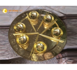 Mâm đồng, bát cơm bằng đồng, đũa đồng thờ cúng