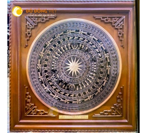 Tranh mặt trống đồng đúc thủ công trang trí nội thất