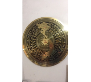 Mặt trống đồng ăn mòn bằng đồng vàng chế tác đẹp tinh xảo