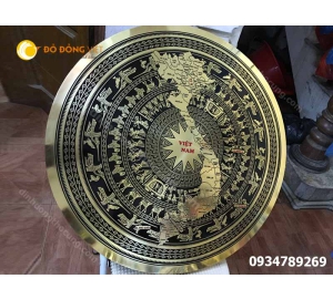 Mặt trống đồng bản đồ ăn mòn