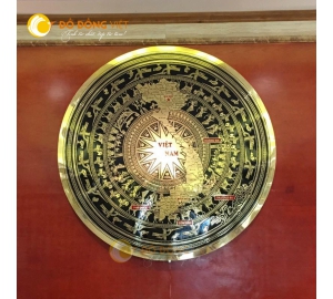 Mặt trồng đồng ăn mòn bản đồ Việt Nam nền đen