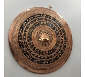 MẶT TRỐNG ĐỒNG ĐỎ GÒ CHẠM THỦ CÔNG