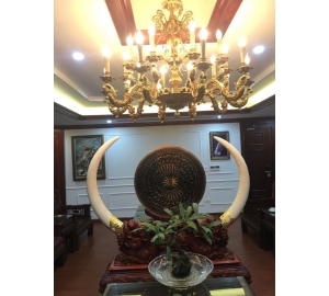 Mặt trống đồng đúc thủ công, mặt trống đồng Đông Sơn treo tường trang trí nội thất