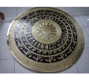 Mặt trống đồng gò bằng đồng vàng, giá bán mặt trống đồng