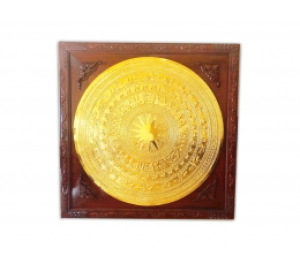 Mặt trống đồng mạ vàng, mặt trống đông sơn gò thủ công