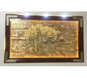 Mẫu Tranh Đồng Quê Bằng Đồng Cao Cấp