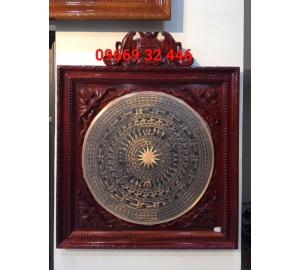 Mẫu tranh mặt trống đồng đúc đẹp tinh xảo từng chi tiết