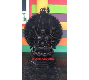 Tượng Bồ Tát Thiên Thủ Thiên Nhãn hun đen giả cổ