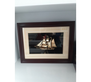 Quà tặng khai trương hồng phát- tranh vàng 24k thuận buồm xuôi gió