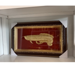 Quà tặng tranh dát vàng, tranh cá rồng đẹp tinh xảo làm quà tặng sếp 