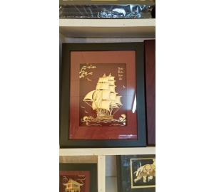Quà tặng tranh vàng 24k thuận buồm xuôi gió đẹp tinh xảo