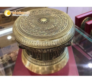 Quà tặng trống đồng lưu niệm thu nhỏ dk 25cm