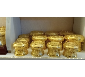 Quà tặng trống đồng mạ vàng đường kính 15cm làm quà lưu niệm ý nghĩa