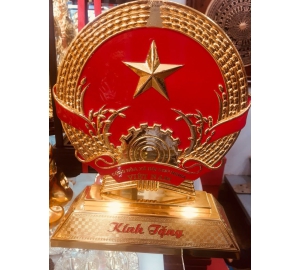 Đúc Quốc Huy cỡ nhỏ làm quà tặng để bàn, đúc Quốc Huy theo yêu cầu 