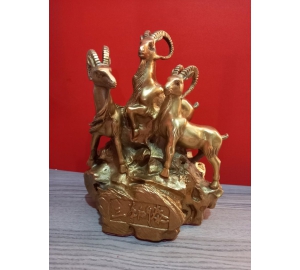 Tượng đồng Tam dương khai thái làm quà tặng phong thủy