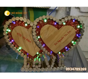 Trái tim bằng vỏ đạn tặng cho người yêu ý nghĩa