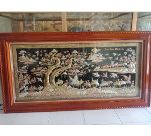 Tranh Bách Hạc Song Tùng Bằng Đồng  Đẹp Của Cơ Sở Đồ Đồng Việt