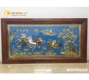 Tranh bát mã đáo thành công 90x1m7