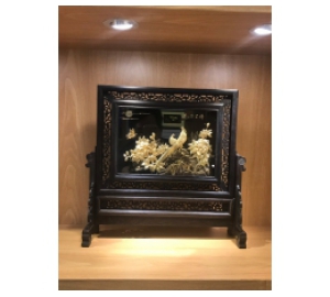 Tranh Chim Công Vàng Lá 24K - quà tặng sang trọng và ý nghĩa