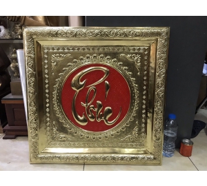 Tranh đồng chữ Phúc bằng đồng liền mê, giá bán tranh chữ đồng