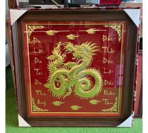 Tranh chữ phúc hóa rồng bằng đồng