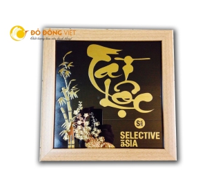 Tranh chữ Tài Lộc bằng đồng