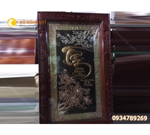 Tranh chữ tâm bằng đồng giá rẻ tai hcm 