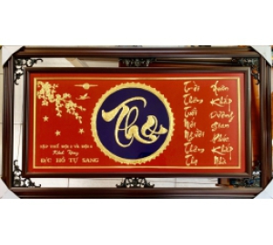 Tranh chữ Thọ mạ vàng, giá bán tranh chữ đồng, tranh đồng mỹ nghệ