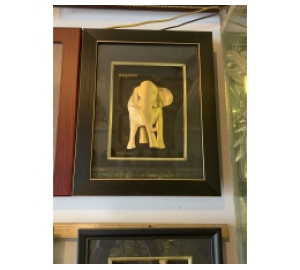 Tranh con voi bằng vàng lá 24k cao cấp