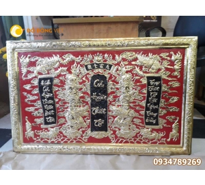 Tranh cửu huyền thất tổ bằng đồng KT 90x127