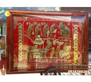 Tranh đám cưới chuột 1m5 x 3m6