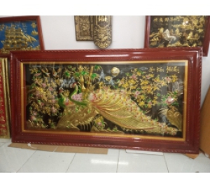 Tranh đồng hoa khai phú quý làm quà tặng tân gia ý nghĩa