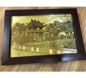 Tranh đồng Khuê Văn Các ăn mòn, tranh đồng làm quà tặng  lưu niệm ý nghĩa