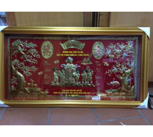 Tranh đồng mừng thọ ông bà  xuân 2018 ý nghĩa 