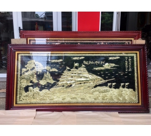 Tranh đồng mỹ nghệ Thuận buồm xuôi gió, giá bán tranh đồng mỹ nghệ