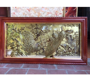 Tranh đồng Ngọc đường phú quý bằng đồng vàng đẹp tinh xảo, giá bán tranh đồng mỹ nghệ