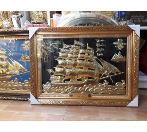  Tranh đồng phong thủy Thuận Buồm Xuôi Gió cỡ nhỏ làm quà tặng lưu niệm