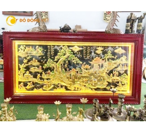 Tranh Đồng Quê Bằng Đồng màu đẹp