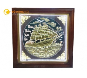 Tranh Đồng Thuận Buồm Xuôi Gió vuông