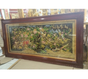 Tranh đồng Vinh hoa phú quý đẹp tinh xảo, quà tặng tranh đồng cao cấp
