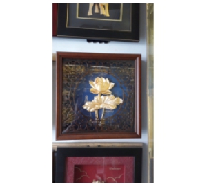 Tranh hoa sen dát vàng lá 3D, quà tặng cao cấp và ý nghĩa