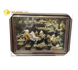 Tranh đồng mã đáo thành công, quà tặng lưu niệm tranh ngựa ý nghĩa