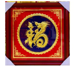 Tranh Mạ Vàng Chữ Lộc Hóa Rồng Cao Cấp